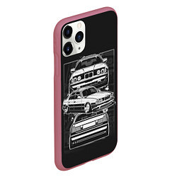 Чехол iPhone 11 Pro матовый BMW, цвет: 3D-малиновый — фото 2