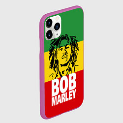 Чехол iPhone 11 Pro матовый Bob Marley, цвет: 3D-фиолетовый — фото 2