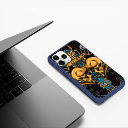 Чехол iPhone 11 Pro матовый Metallica, цвет: 3D-тёмно-синий — фото 2