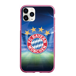 Чехол iPhone 11 Pro матовый Бавария Мюнхен, цвет: 3D-малиновый