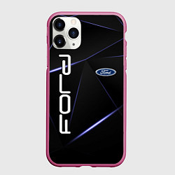 Чехол iPhone 11 Pro матовый FORD, цвет: 3D-малиновый