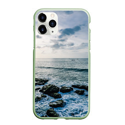 Чехол iPhone 11 Pro матовый Море