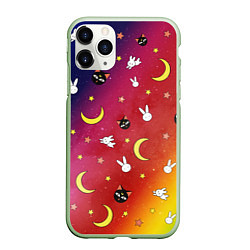 Чехол iPhone 11 Pro матовый SAILOR MOON, цвет: 3D-салатовый