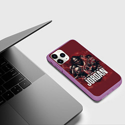 Чехол iPhone 11 Pro матовый MICHAEL JORDAN, цвет: 3D-фиолетовый — фото 2