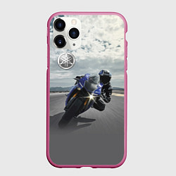 Чехол iPhone 11 Pro матовый Yamaha, цвет: 3D-малиновый