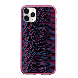 Чехол iPhone 11 Pro матовый Joy Division Glitch, цвет: 3D-малиновый