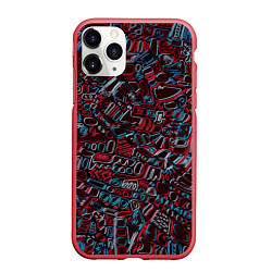 Чехол iPhone 11 Pro матовый Абстракция Неони, цвет: 3D-красный