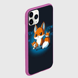 Чехол iPhone 11 Pro матовый Лисы-геймеры, цвет: 3D-фиолетовый — фото 2
