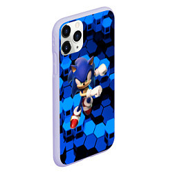 Чехол iPhone 11 Pro матовый Sonic, цвет: 3D-светло-сиреневый — фото 2