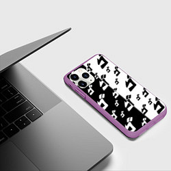 Чехол iPhone 11 Pro матовый JoJo Bizarre Adventure, цвет: 3D-фиолетовый — фото 2