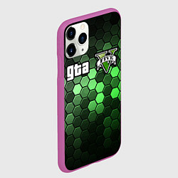 Чехол iPhone 11 Pro матовый GTA 5 ГТА 5, цвет: 3D-фиолетовый — фото 2