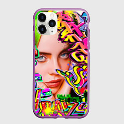 Чехол iPhone 11 Pro матовый Billie Eilish, цвет: 3D-фиолетовый
