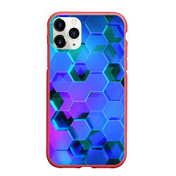 Чехол iPhone 11 Pro матовый Geometry, цвет: 3D-красный