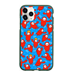 Чехол iPhone 11 Pro матовый Fall guys red