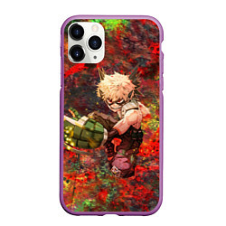 Чехол iPhone 11 Pro матовый Бакуго Кацуки, цвет: 3D-фиолетовый