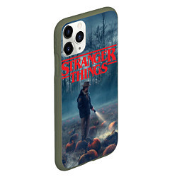 Чехол iPhone 11 Pro матовый Stranger Things, цвет: 3D-темно-зеленый — фото 2