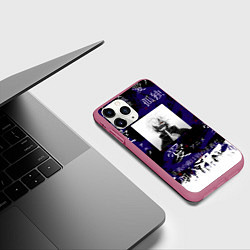 Чехол iPhone 11 Pro матовый Токийский гуль, цвет: 3D-малиновый — фото 2