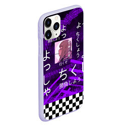 Чехол iPhone 11 Pro матовый Аниме, цвет: 3D-светло-сиреневый — фото 2