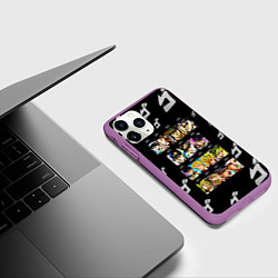 Чехол iPhone 11 Pro матовый JoJo Bizarre Adventure, цвет: 3D-фиолетовый — фото 2