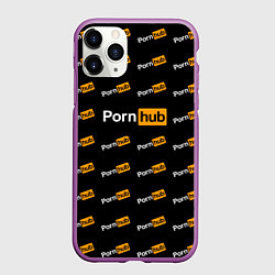 Чехол iPhone 11 Pro матовый Porn Hub, цвет: 3D-фиолетовый