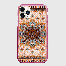 Чехол iPhone 11 Pro матовый Старый ковер, цвет: 3D-малиновый