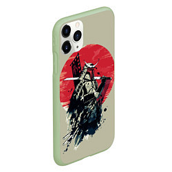 Чехол iPhone 11 Pro матовый Samurai man, цвет: 3D-салатовый — фото 2