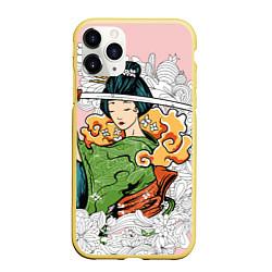 Чехол iPhone 11 Pro матовый Geisha 22, цвет: 3D-желтый