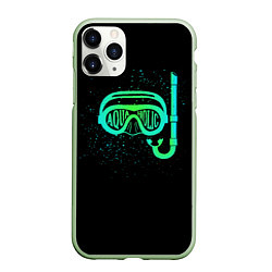 Чехол iPhone 11 Pro матовый Aquaholic, цвет: 3D-салатовый