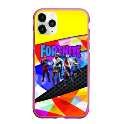 Чехол iPhone 11 Pro матовый FORTNITE NEW SEASON 2020, цвет: 3D-малиновый