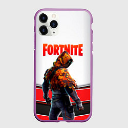 Чехол iPhone 11 Pro матовый FORTNITE GAME, цвет: 3D-фиолетовый