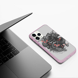 Чехол iPhone 11 Pro матовый Samurai, цвет: 3D-розовый — фото 2