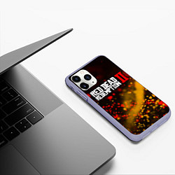 Чехол iPhone 11 Pro матовый RED DEAD REDEMPTION 2, цвет: 3D-светло-сиреневый — фото 2