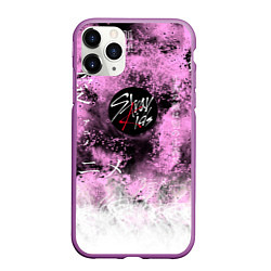Чехол iPhone 11 Pro матовый Stray kids, цвет: 3D-фиолетовый