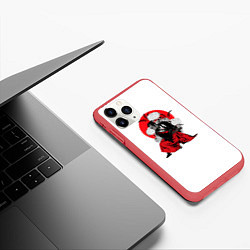 Чехол iPhone 11 Pro матовый Япония, цвет: 3D-красный — фото 2