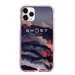 Чехол iPhone 11 Pro матовый Ghost of Tsushima, цвет: 3D-розовый