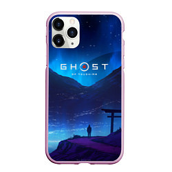 Чехол iPhone 11 Pro матовый Ghost of Tsushima, цвет: 3D-розовый