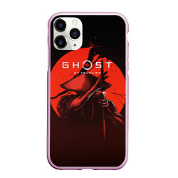 Чехол iPhone 11 Pro матовый Ghost of Tsushima, цвет: 3D-розовый