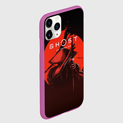 Чехол iPhone 11 Pro матовый Ghost of Tsushima, цвет: 3D-фиолетовый — фото 2