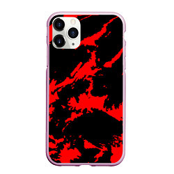 Чехол iPhone 11 Pro матовый Красный на черном