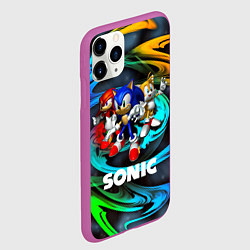 Чехол iPhone 11 Pro матовый SONIC TRIO, цвет: 3D-фиолетовый — фото 2