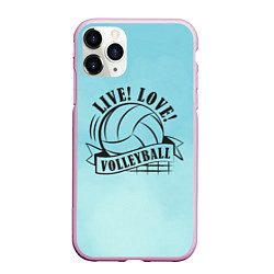 Чехол iPhone 11 Pro матовый LIVE! LOVE! VOLLEYBALL!