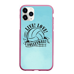 Чехол iPhone 11 Pro матовый LIVE! LOVE! VOLLEYBALL!