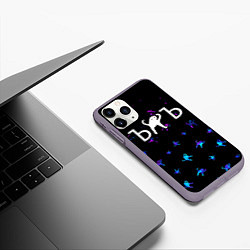 Чехол iPhone 11 Pro матовый ЪУЪ СЪУКА, цвет: 3D-серый — фото 2