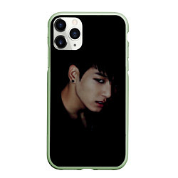 Чехол iPhone 11 Pro матовый BTS, цвет: 3D-салатовый