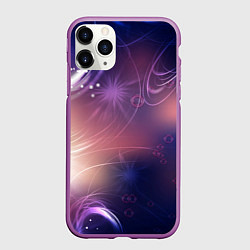 Чехол iPhone 11 Pro матовый Абстракция, цвет: 3D-фиолетовый