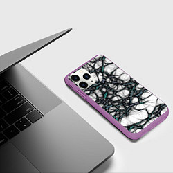 Чехол iPhone 11 Pro матовый NEIROLINK, цвет: 3D-фиолетовый — фото 2