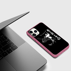 Чехол iPhone 11 Pro матовый Kirito, цвет: 3D-малиновый — фото 2