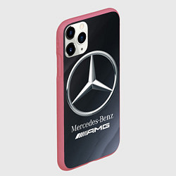 Чехол iPhone 11 Pro матовый MERCEDES МЕРСЕДЕС, цвет: 3D-малиновый — фото 2