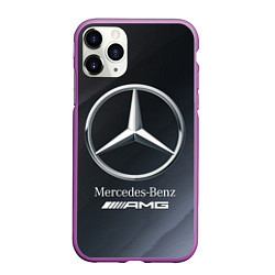 Чехол iPhone 11 Pro матовый MERCEDES МЕРСЕДЕС, цвет: 3D-фиолетовый