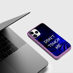 Чехол iPhone 11 Pro матовый Не трогай меня, цвет: 3D-фиолетовый — фото 2
